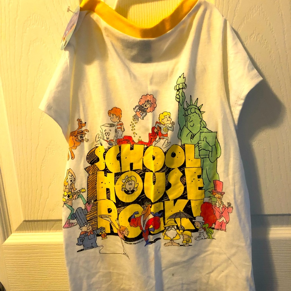 DOG GRAPHIC TEE “Schoolhouse Rock” Size LARGE